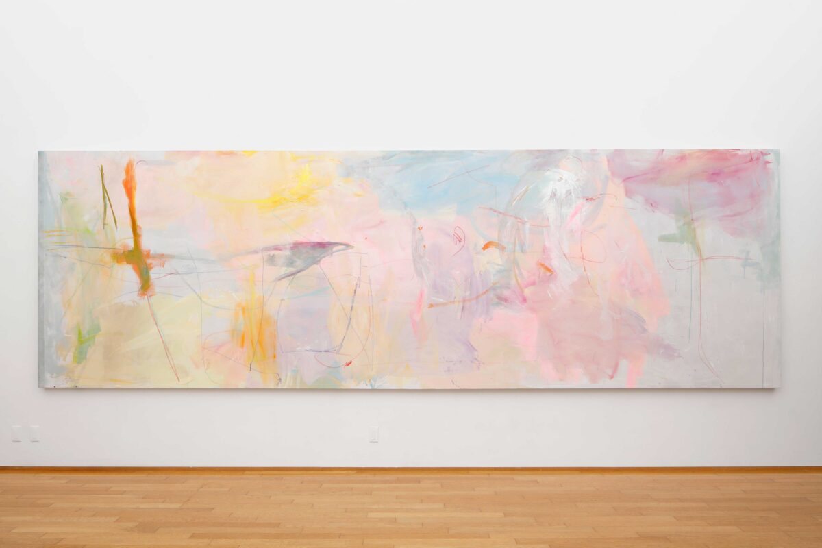 《Infinite Sky》　2024年　アクリル、オイルパステル、キャンバス　190.0×593.0 cm　撮影:来田猛